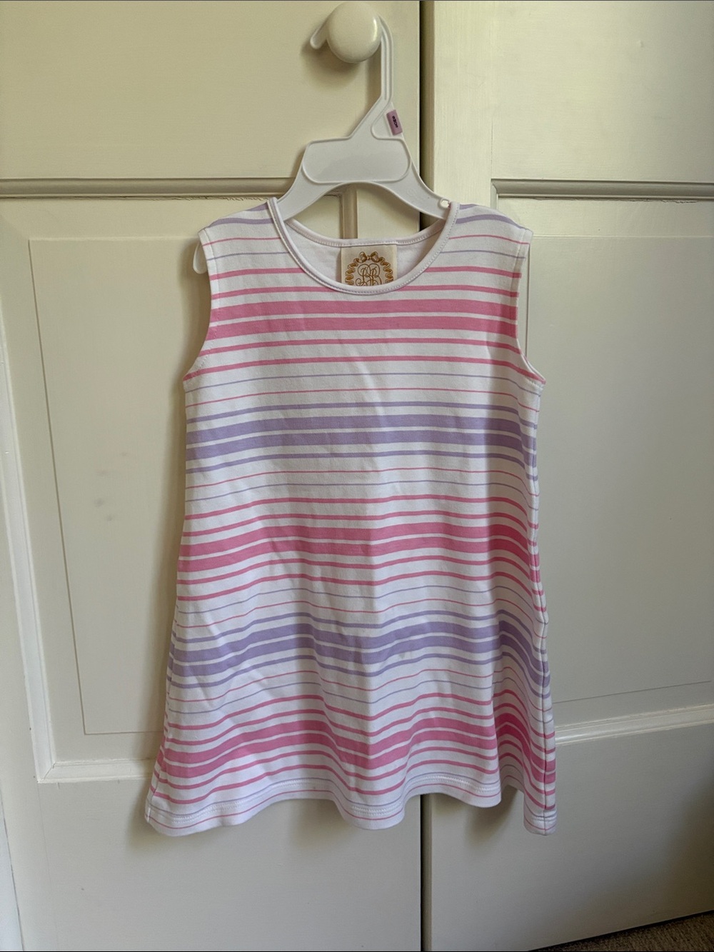 TBBC Sleeveless Polly Play Dress Sea Grape Stripe 4T
